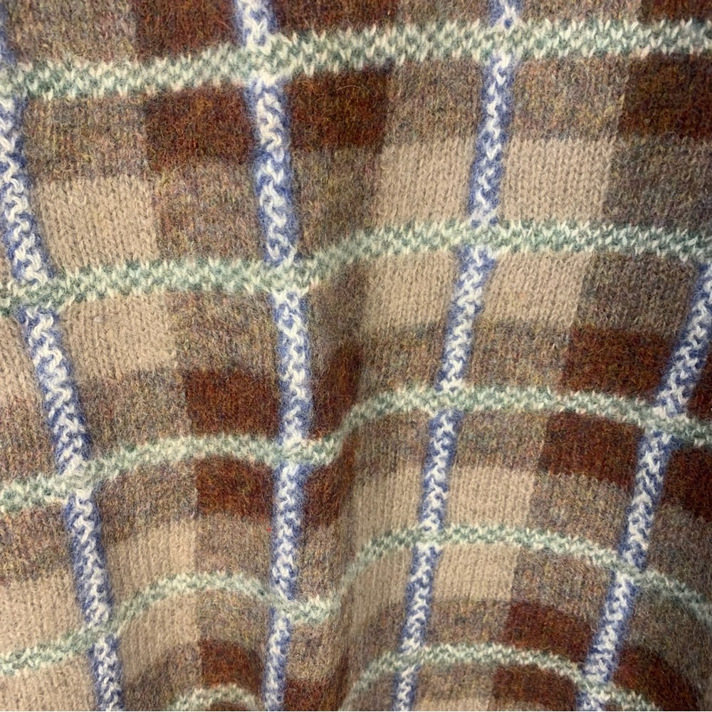 Vintage Handknit The Limited Wool Check Pullover Sweater - Picture 8 of 10